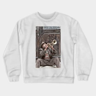 Trumpeter in the old town of Havana in Cuba Crewneck Sweatshirt